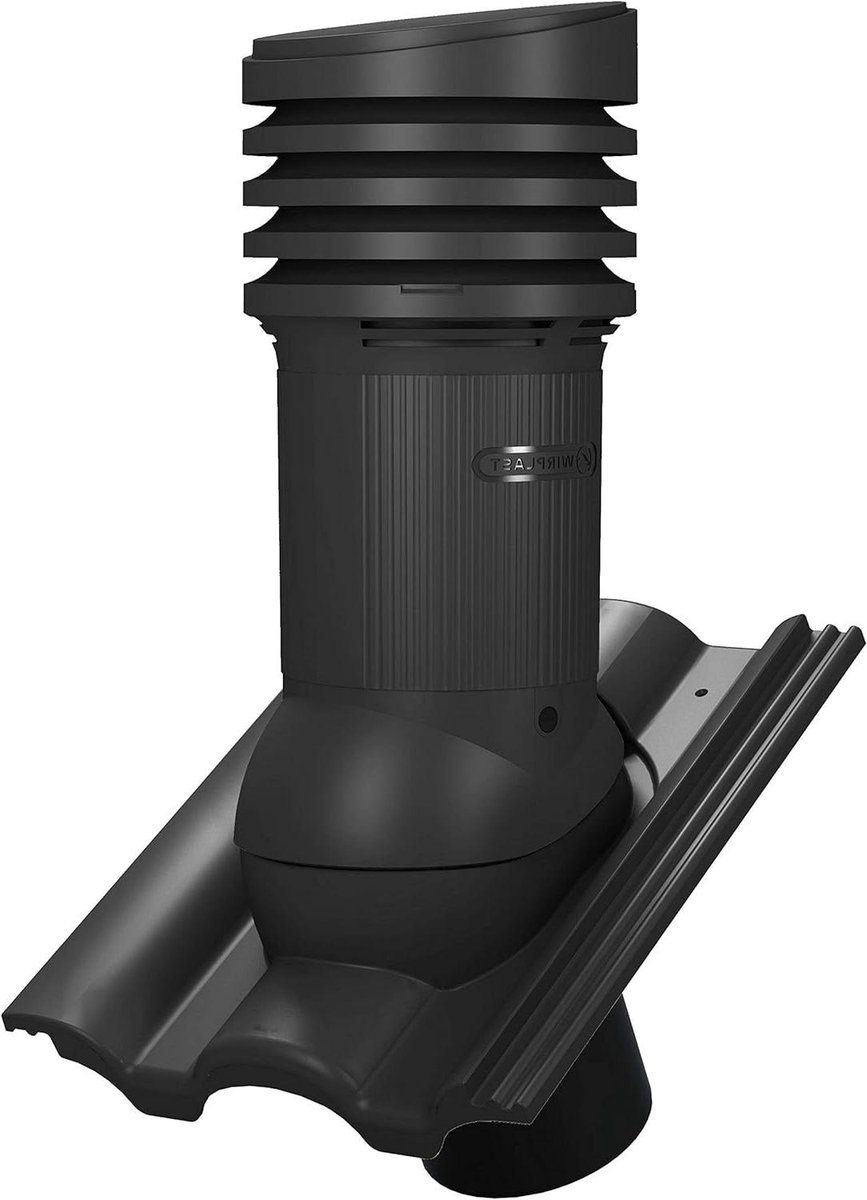 Dakdoorvoer Ventilatie - Ventilatiedakpan Ontluchter - Huis Ventileren - Ingebouwde Waterpas - DN150 490mm - Zwart