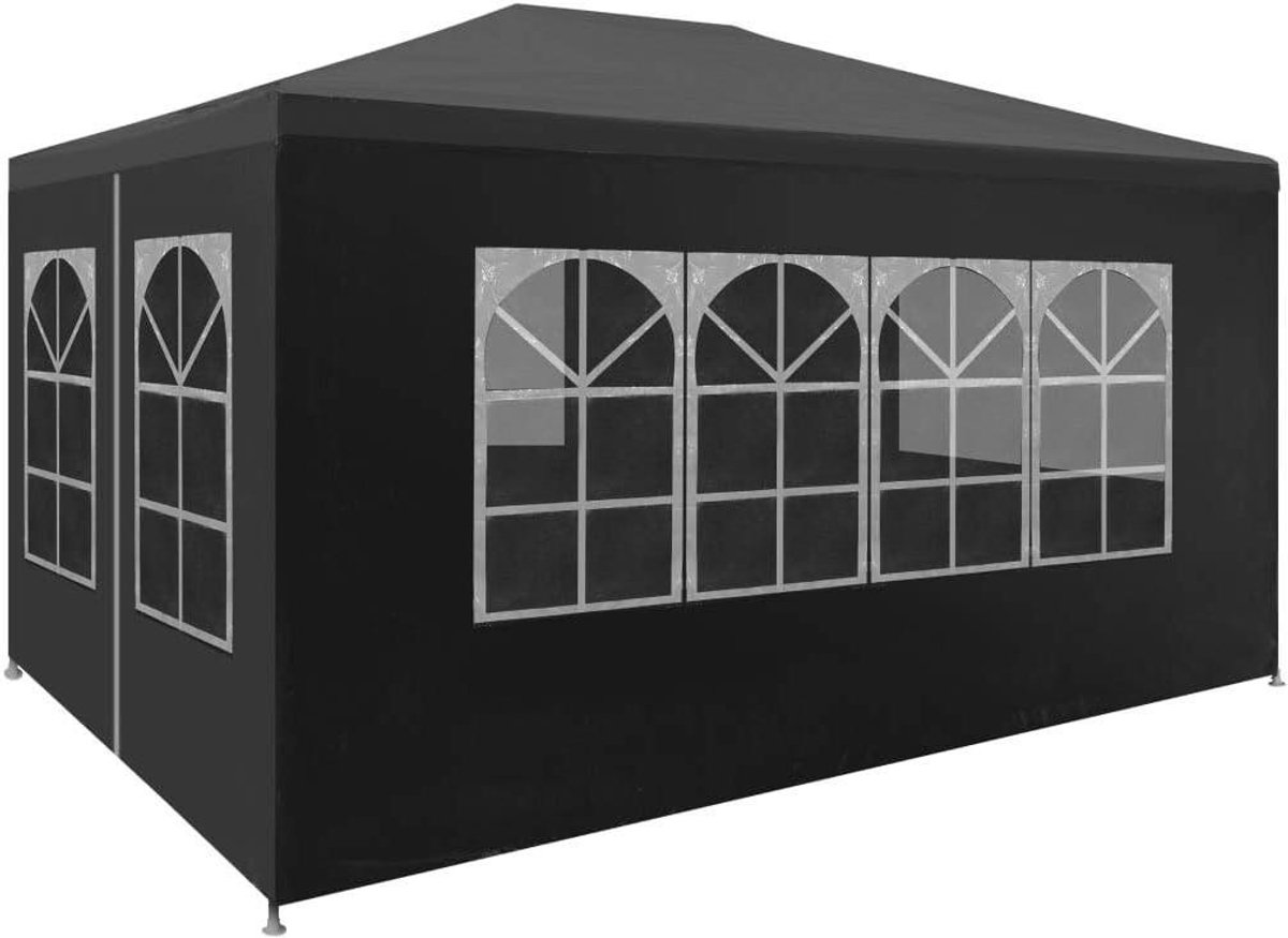 Partytent Gazebo - Tuin Tent Prieel - Feestelijke Bijeenkomsten - UV- en Waterbestendig - 3 x 4 m - Grijs