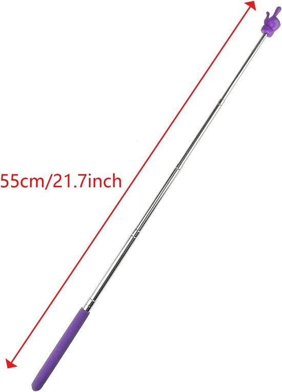 Telescopische Leraar Wijzer - Aanwijzer Stick Vinger - Presentaties Geven - Uitschuifbaar Tot 55cm - 8 Stuks - 8 Kleuren — afbeelding 2