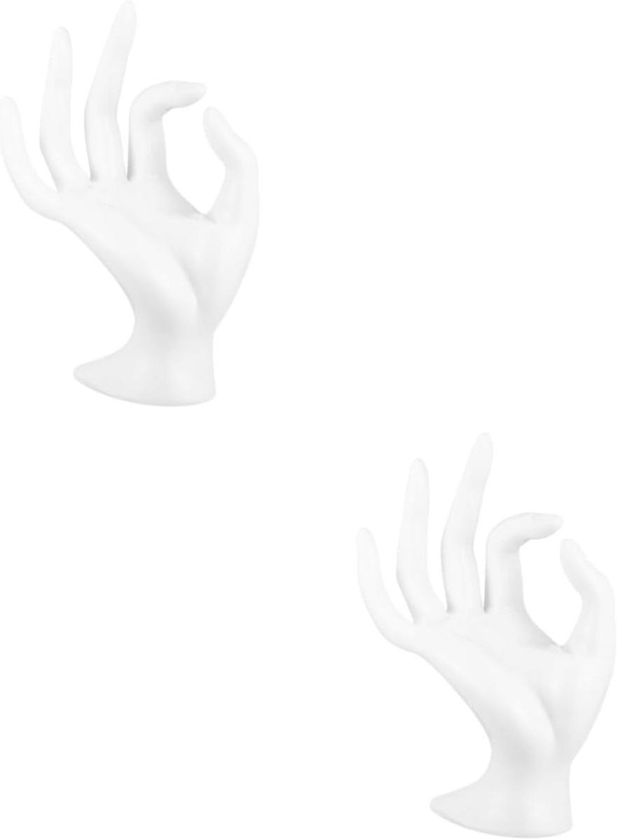 Hand Sieraden Display - Ringhouder Armband - Sieraden Presenteren - Uniek Hand Vorm - 8x17x12cm - Wit