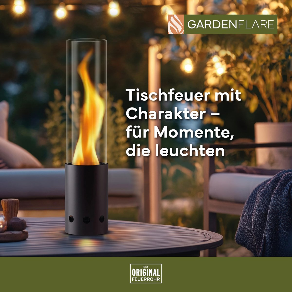 SnelShoppen - Outdoor Tafelhaard Rookloos - Roestvrijstalen Tuinhaard voor Balkon & Terras - Decoratieve Lantaarn met Houtkorrelbediening - Zwart