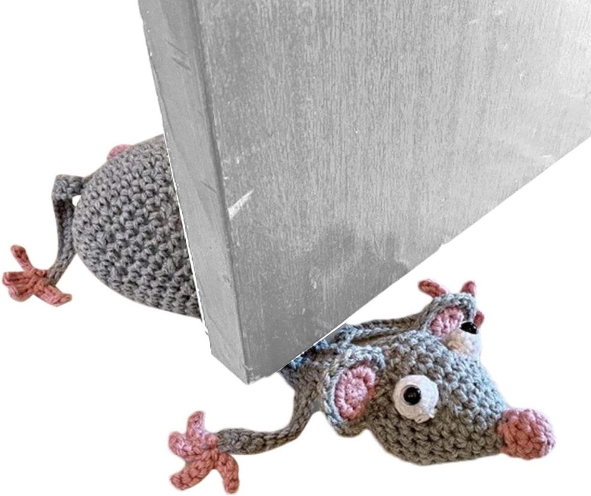 Gehaakte Deurstopper - Dieren Deurwig Cartoon - Kamer Opruimen - Handgemaakt Cartoon Design - 12.1L x 9B x 9D cm