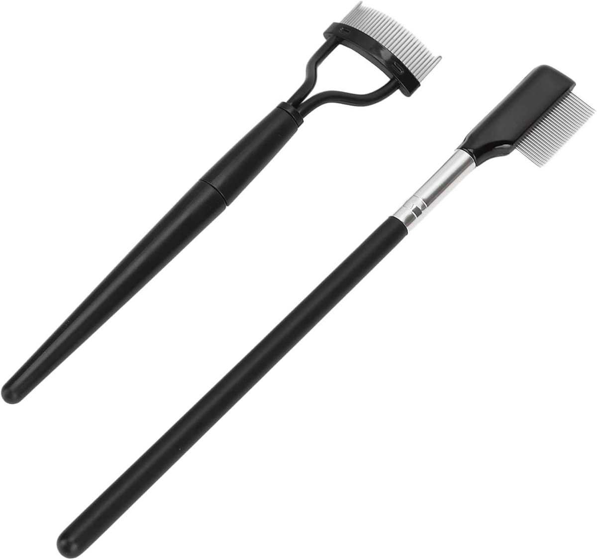 Wimperkam Set - Wimperverdeler Borstel - Definiëren van Wimpers - Met Mascara Klontjes Verwijderaar - 2 Stuks - Zwart