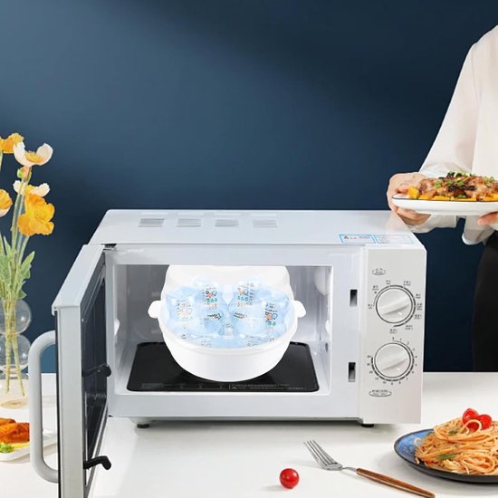 Flessenreiniger Magnetron - Stoomreiniger Babyflessen - Hygiënisch Voeden - Hittebestendige Grepen - Tot 6 Flessen - Meerkleurig — afbeelding 5