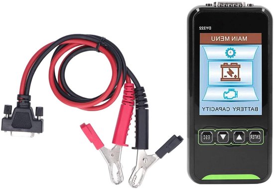 Accutester 12V 24V - Batterij Analysator - Auto Accu Testen - 4-draads Kelvin-methode - 32 inch LCD - Zwart