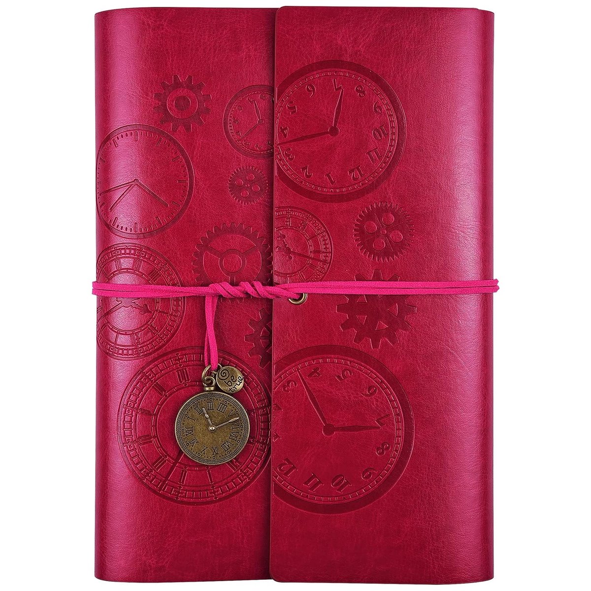 SnelShoppen - Asten Lederen Dagboek Notitieboek - Navulbaar Notitieboek met Gelinieerde Pagina's - Vintage Schrijven - Reizigers Notitieboek - Spiraal
