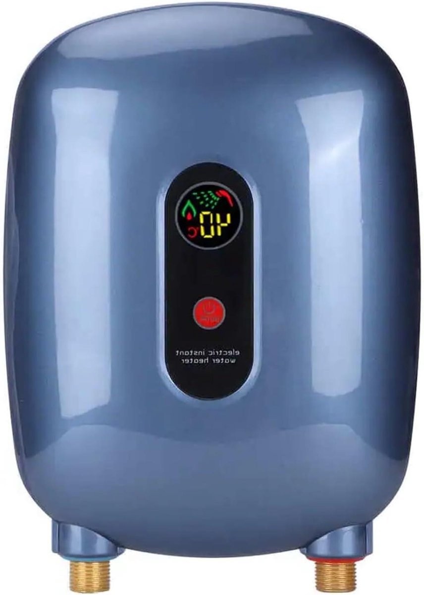 Elektrische Waterverwarmer - Mini Boiler - Direct Warm Water - Snelle Verwarming 3 Sec - 265mm - Blauw
