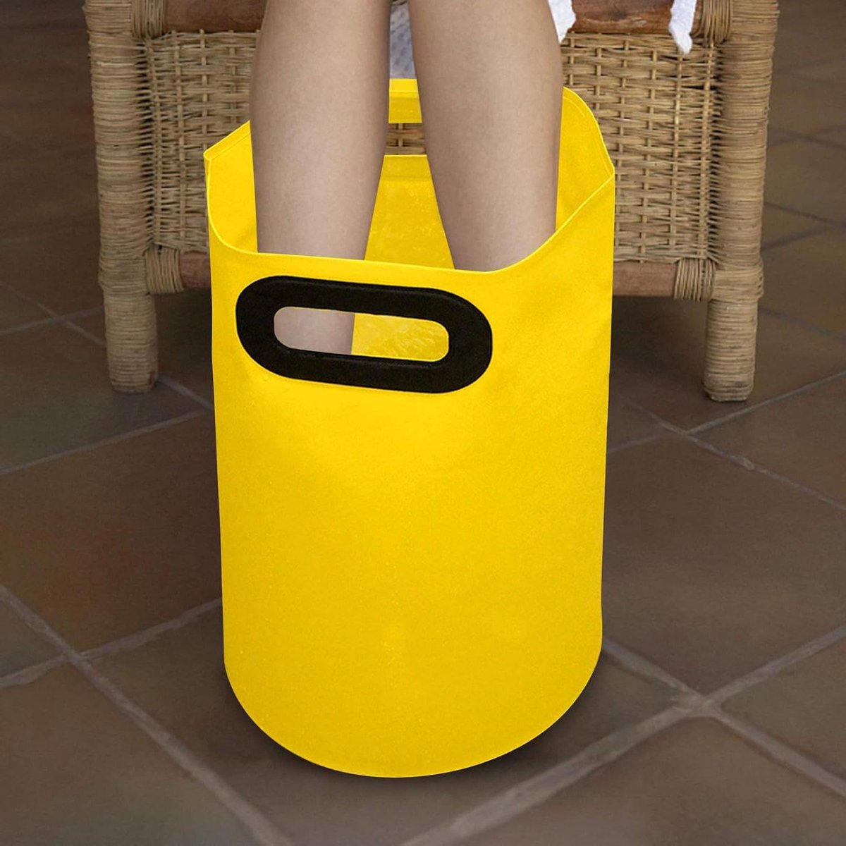 Opvouwbare Voetenbad - Draagbare Kuip - Reizen Kamperen - Hittebestendig PEVA - 21 Liter - Oranje