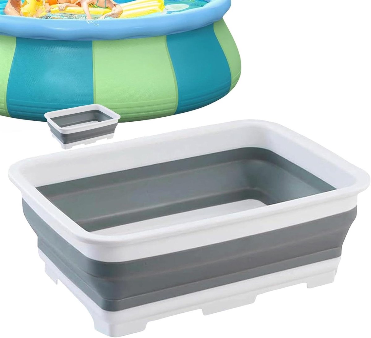 Zwembad Voetenbad - Voetenwassen Badje - Voeten Reinigen - Antislip Bodem - 38.4 x 27 x 7.3 cm - Wit