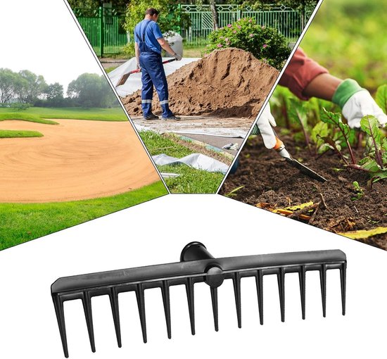 Nivelleerhark Grond - Egaliseerhark Tuin - Gazon Onderhoud - Weerbestendige Constructie - 35 x 8 cm - Enkelzijdig — afbeelding 5