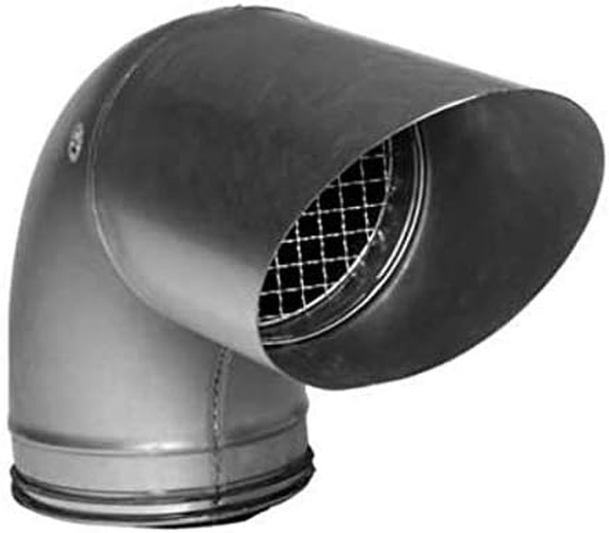 Ventilatiegrille - Wandrooster - Luchtcirculatie - Met insectengaas - DN 160 mm - Wit