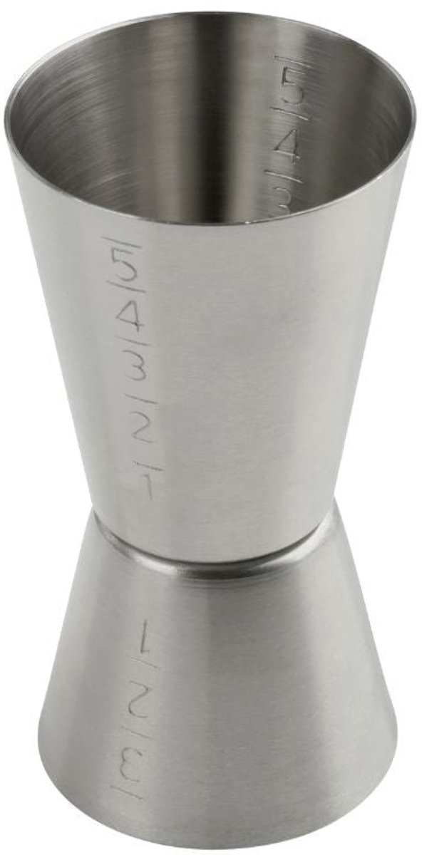 Alcoholmaatje voor cocktail 5 cl en 3 cl in roestvrij staal FM Professional Dranken
