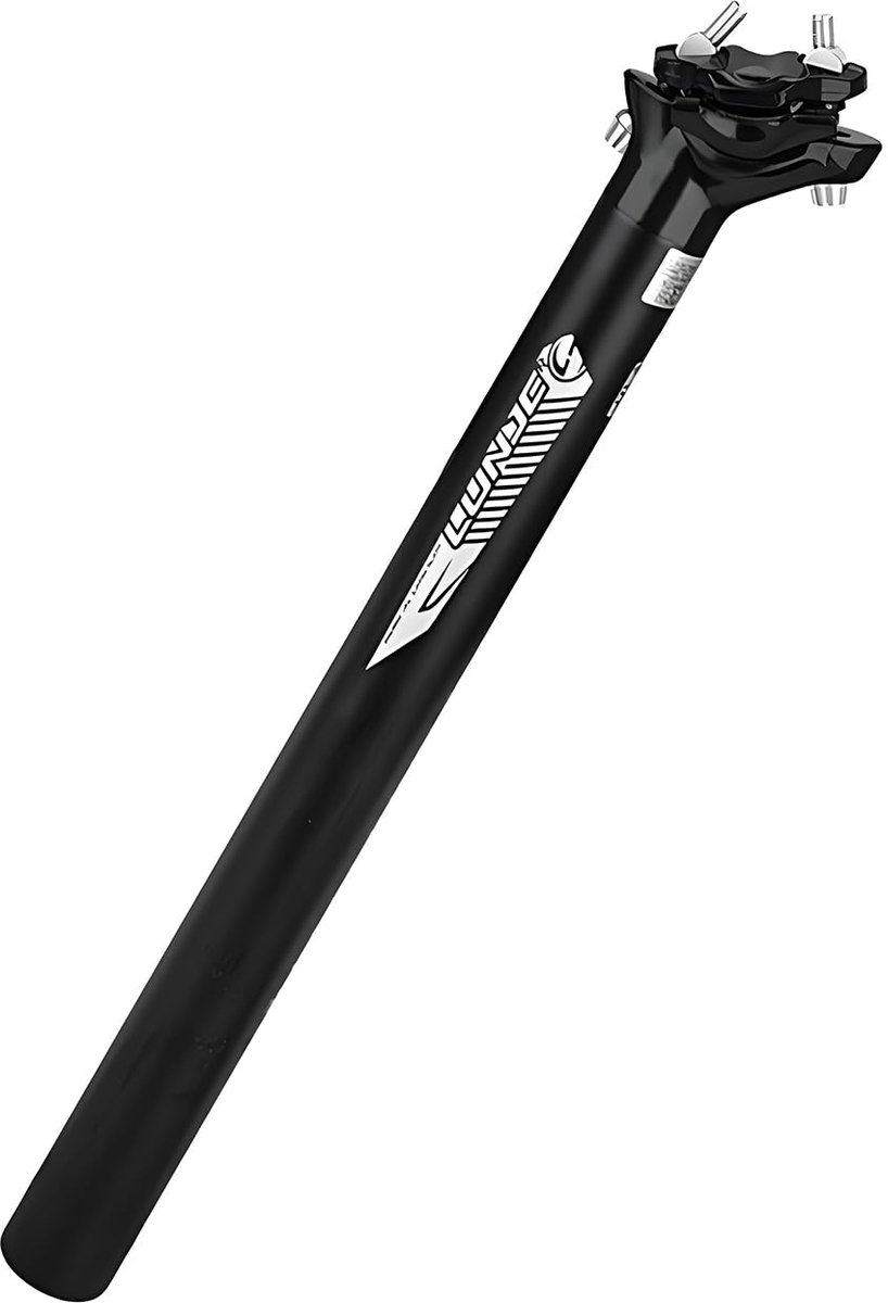 SnelShoppen - Fietszadelpen 27.2/30.9/31.6mm Aluminium Fiets Zadelpen met Vering, 350mm/400mm Lengte voor Mountainbikes en Racefietsen, Zwart