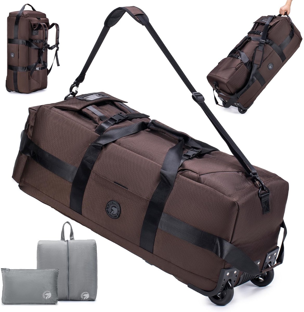 SnelShoppen - Grote Reistas met Wielen 85L - 3 in 1 Handbagagetas met Kofferorganizer - Waterdichte Oxford Reisrugzak - XL Rugzakkoffer met Handgrepen