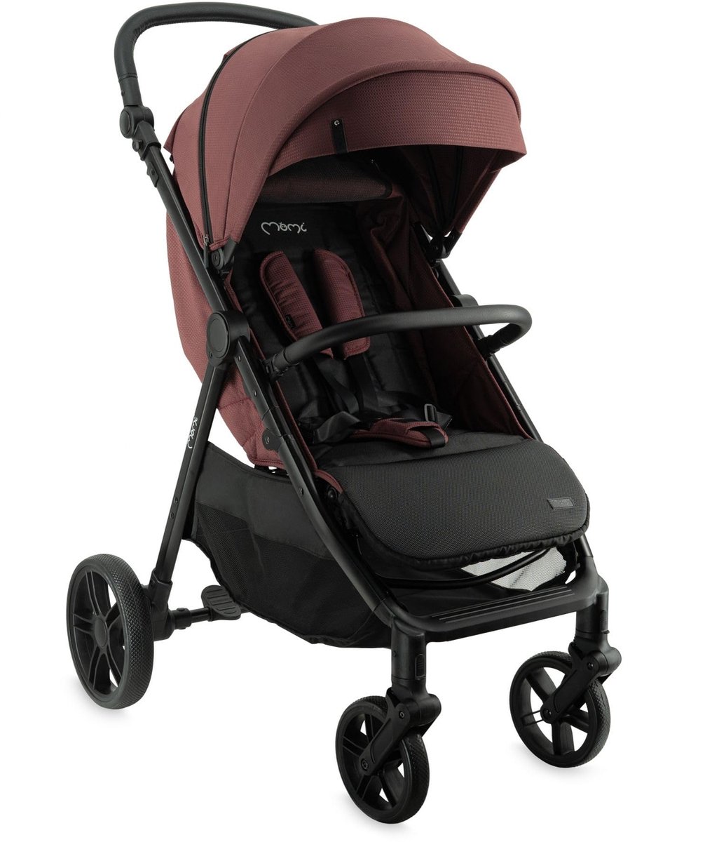 SnelShoppen - MoMi Clara Kinderbuggy Kinderwagen voor Kinderen vanaf 6 Maanden tot 22 kg, 5-Punts Veiligheidsgordel, Voetenzak, Bekerhouder, Boodschap