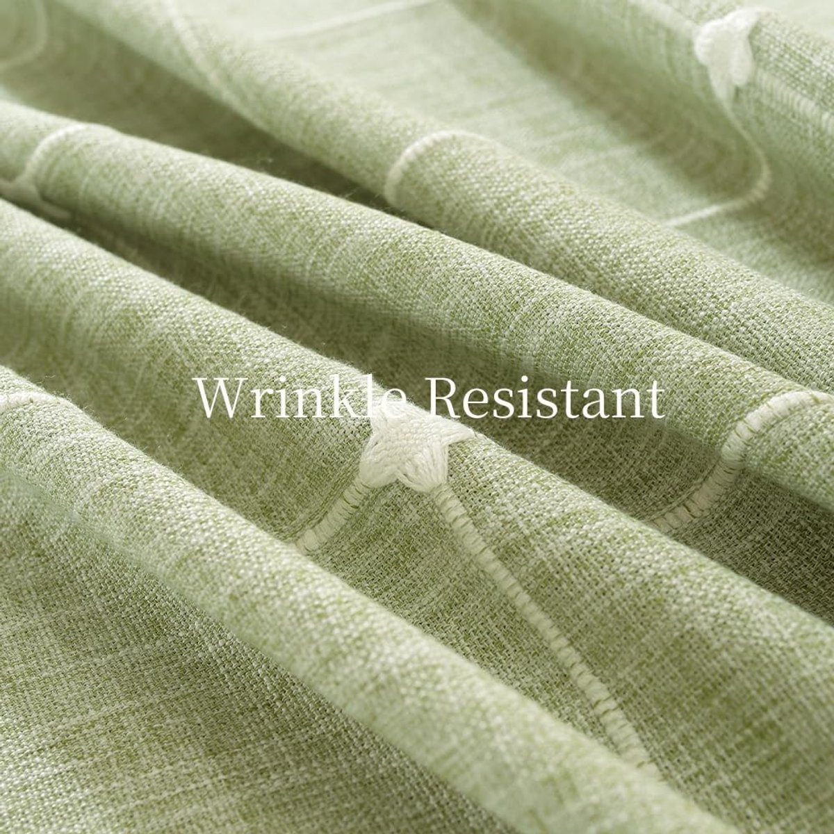 SnelShoppen - Plenmor Afwasbaar Linnen Tafelkleed Groen 135x135 cm - Vierkant Tafelkleden voor Keuken, Tuin, Feest en Buiten - Katoenen Linnenlook Par