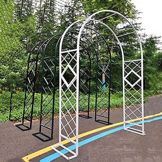 Tuinhekje - Rozenboog Klimplantsteun - Planten Ondersteunen - Gegalvaniseerd Staal - 200 cm - Zwart