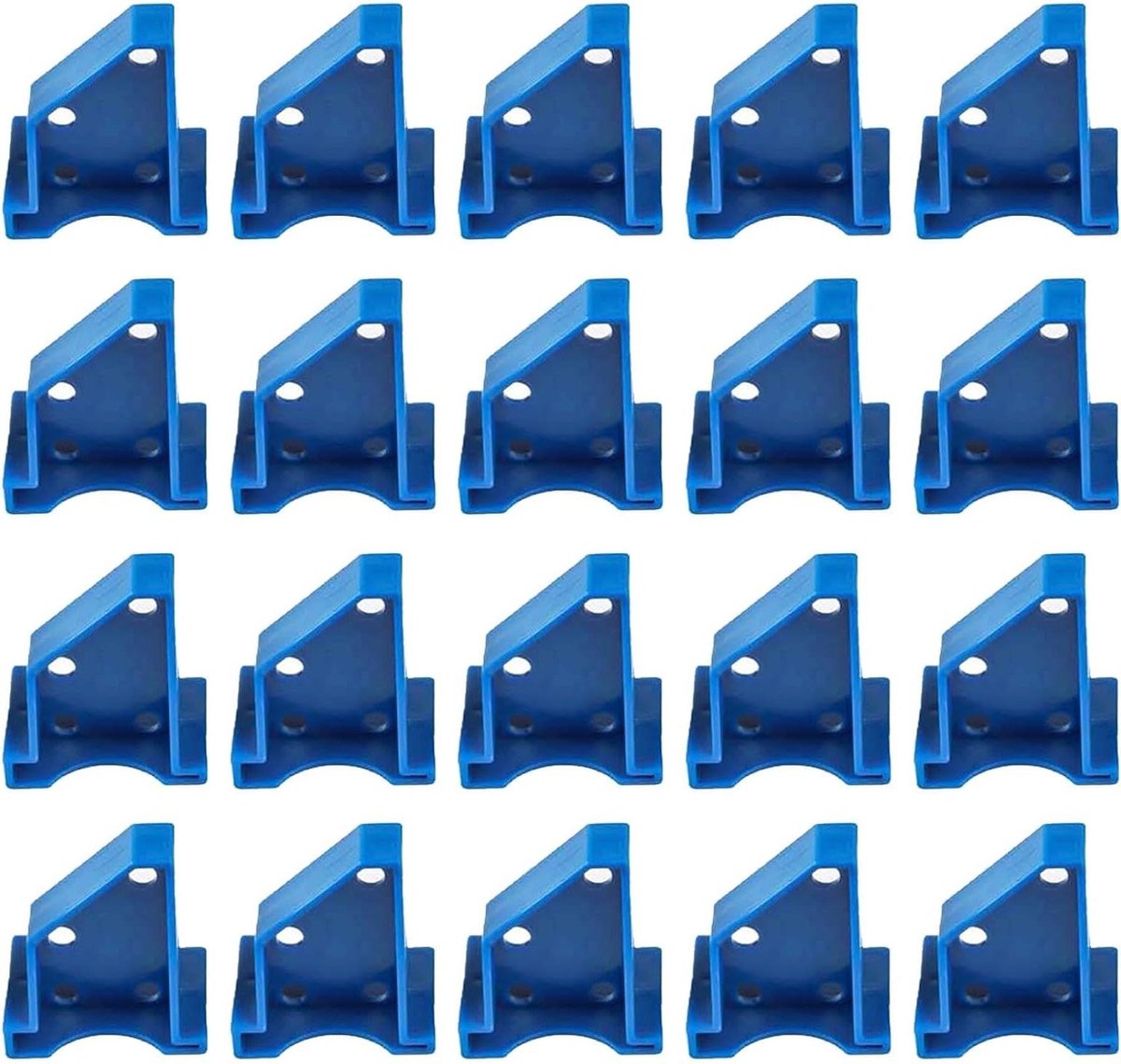 Vloerafstandhouders - Laminaat spacers - Vloeren leggen - Dubbele spleetmaten - 20 stuks - Blauw