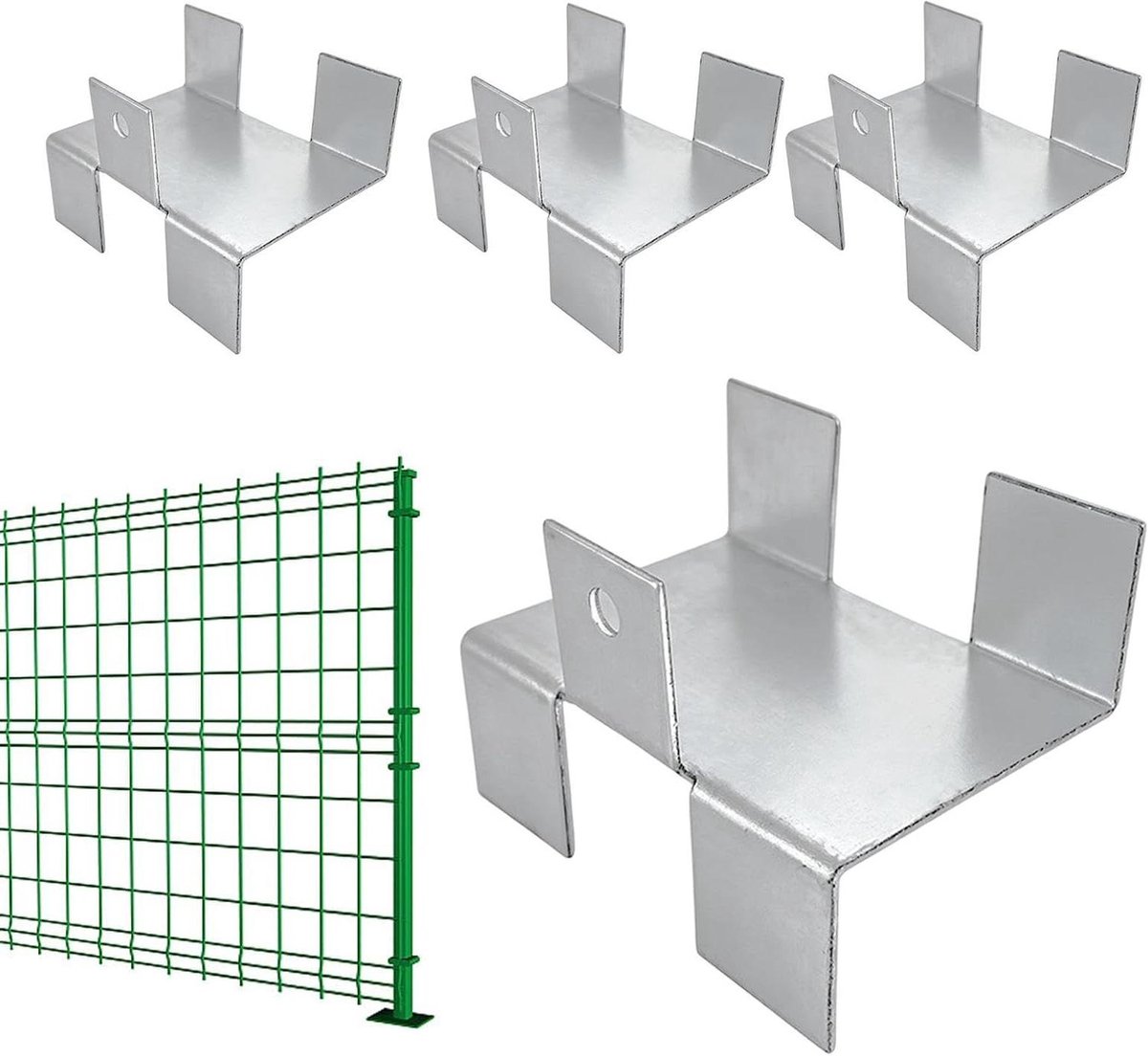 Vlonderbeugels - Paneelklemmen Schutting - Buitenruimte Bevestigen - Boorgatvrije Installatie - 8 x 6 x 5 cm - Enkel attribuut