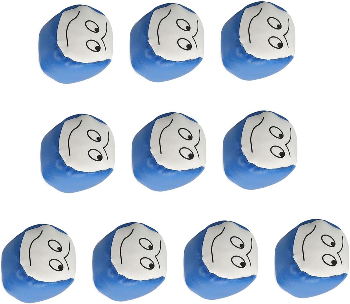 Zitzakken Set - Gooizakjes Speelgoed - Familie Spelletjes - Cartoon Ontwerp - 10 Stuks - Blauw