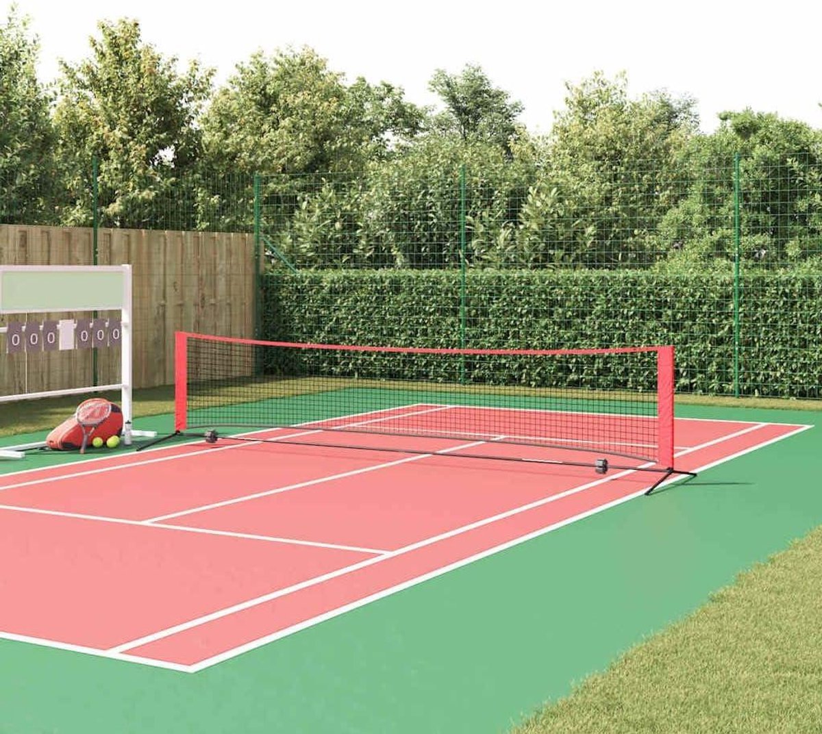 Tennisnet - Badmintonnet Sportnet - Buiten Sporten - Glad Polyester Oppervlak - 396 x 92 x 87 cm