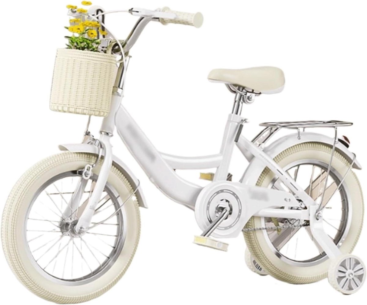 Kinderfiets Peuterfiets Loopfiets Leren Fietsen Dubbele Handrem 18 inch Wit