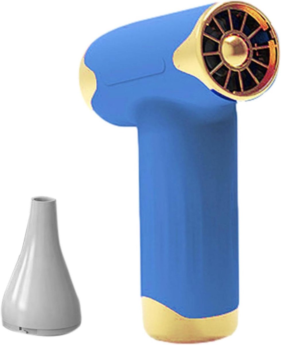 Draagbare Handventilator - Oplaadbare Persoonlijke Fan - Buitenactiviteiten - Turbine Technologie - 13.2 x 8.2 x 3.2 cm - Blauw