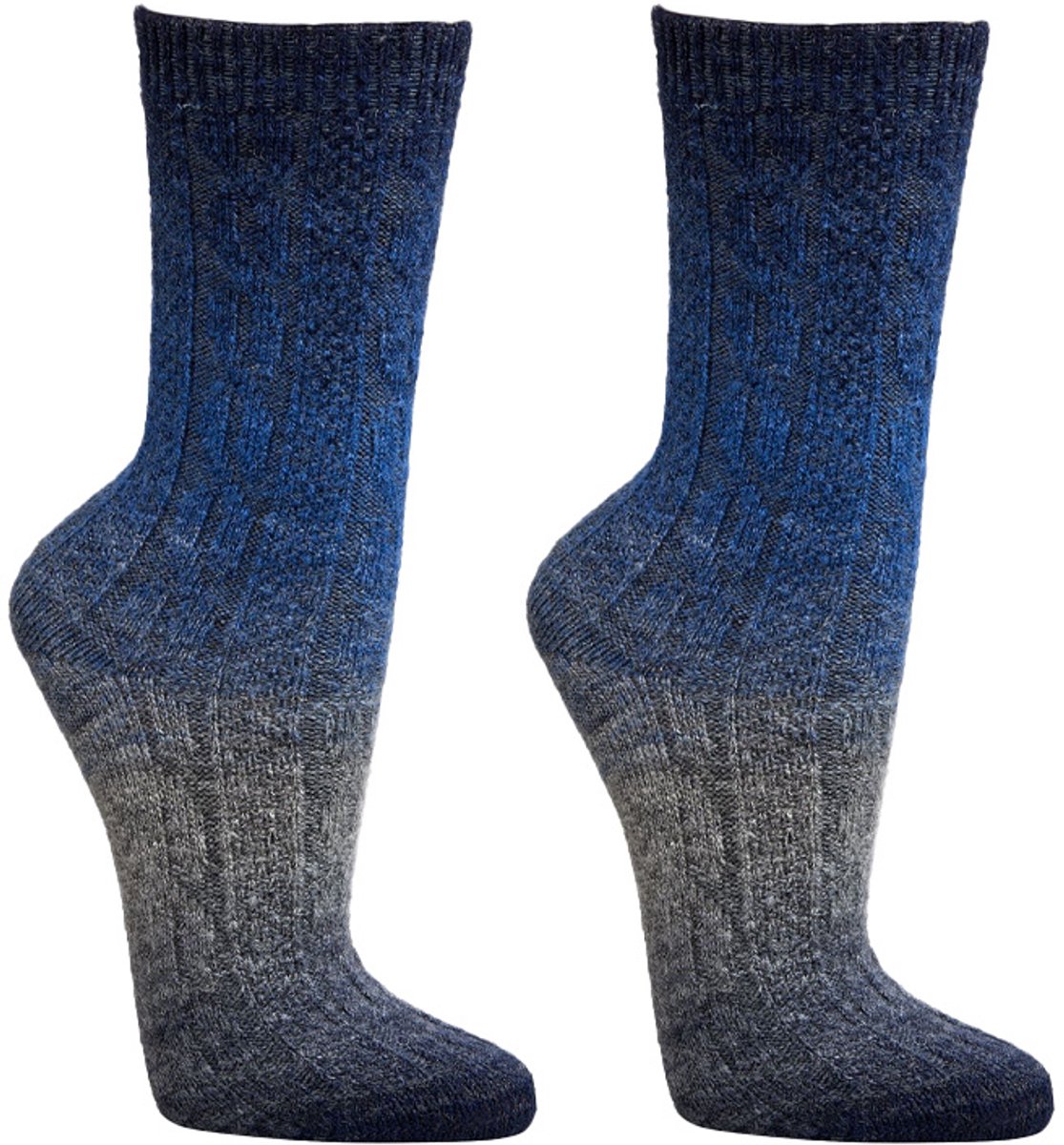 6 Paar - Socks4fun Gebreide Sokken - Wol - Kleurenmix