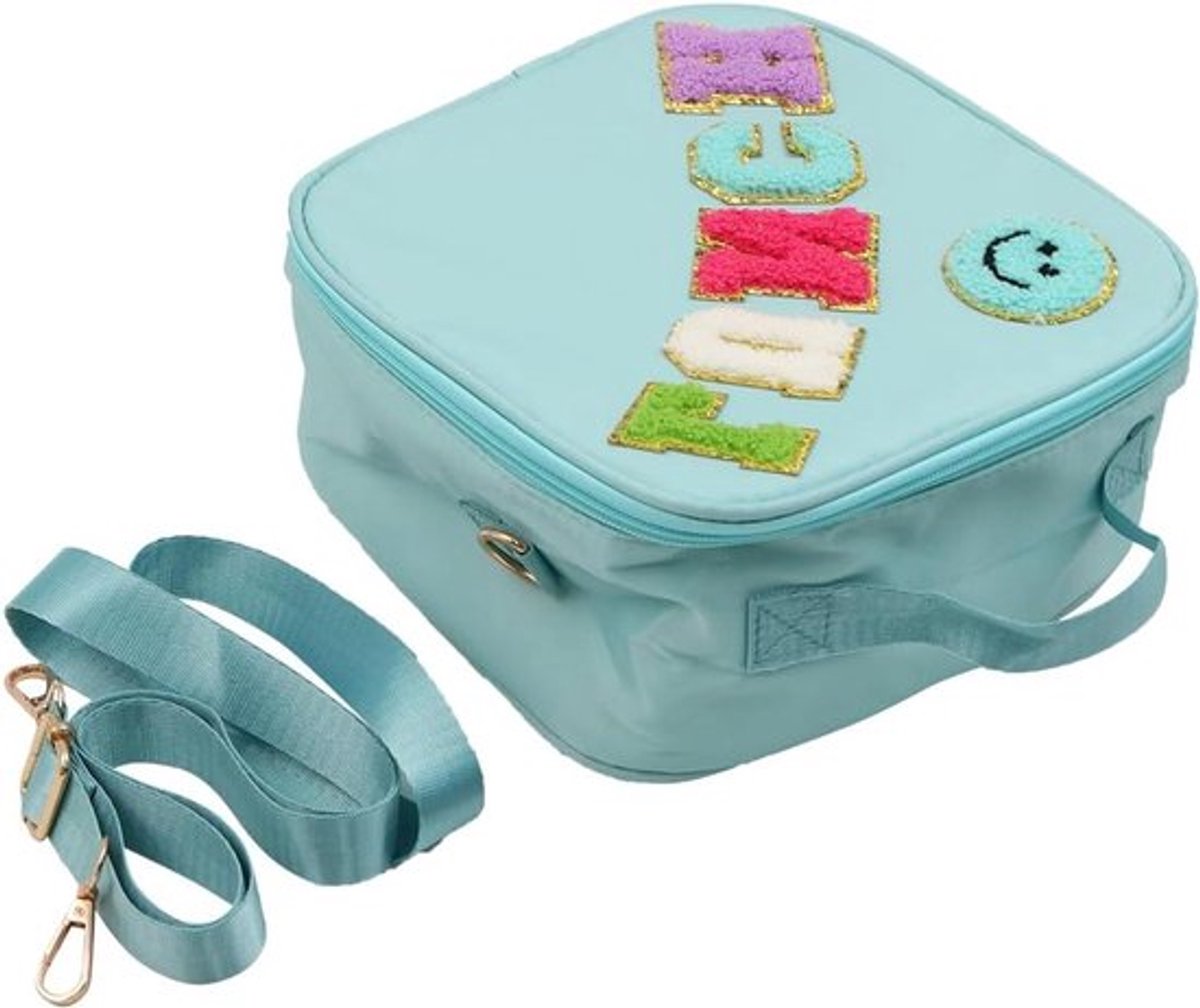 Thermische lunchtas - geïsoleerde lunchtas - met schouderband - 10 liter capaciteit - lunchtrommel - lunchbox - geschikt voor werk en school - lichtblauw.