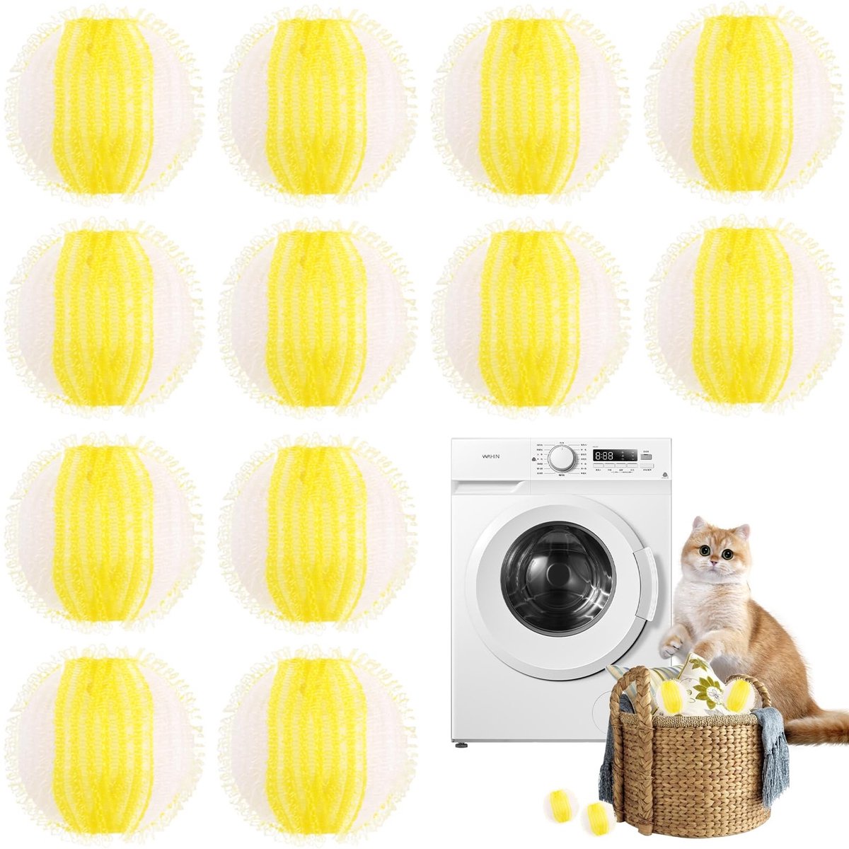 Dailygoods- Dierenhaarverwijderaar herbruikbaar - Wasballen voor wasmachine - Haarvanger voor wasdroger - Pluisballen - Dierenharen - 1 stuk