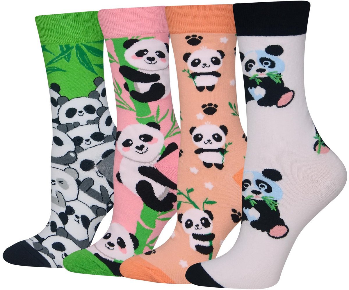 Dailygoods- Dieren Sokken 4 Paar - Antislip - Fleece Gevoerd - Zacht Katoen - Casual - Perfect Cadeau
