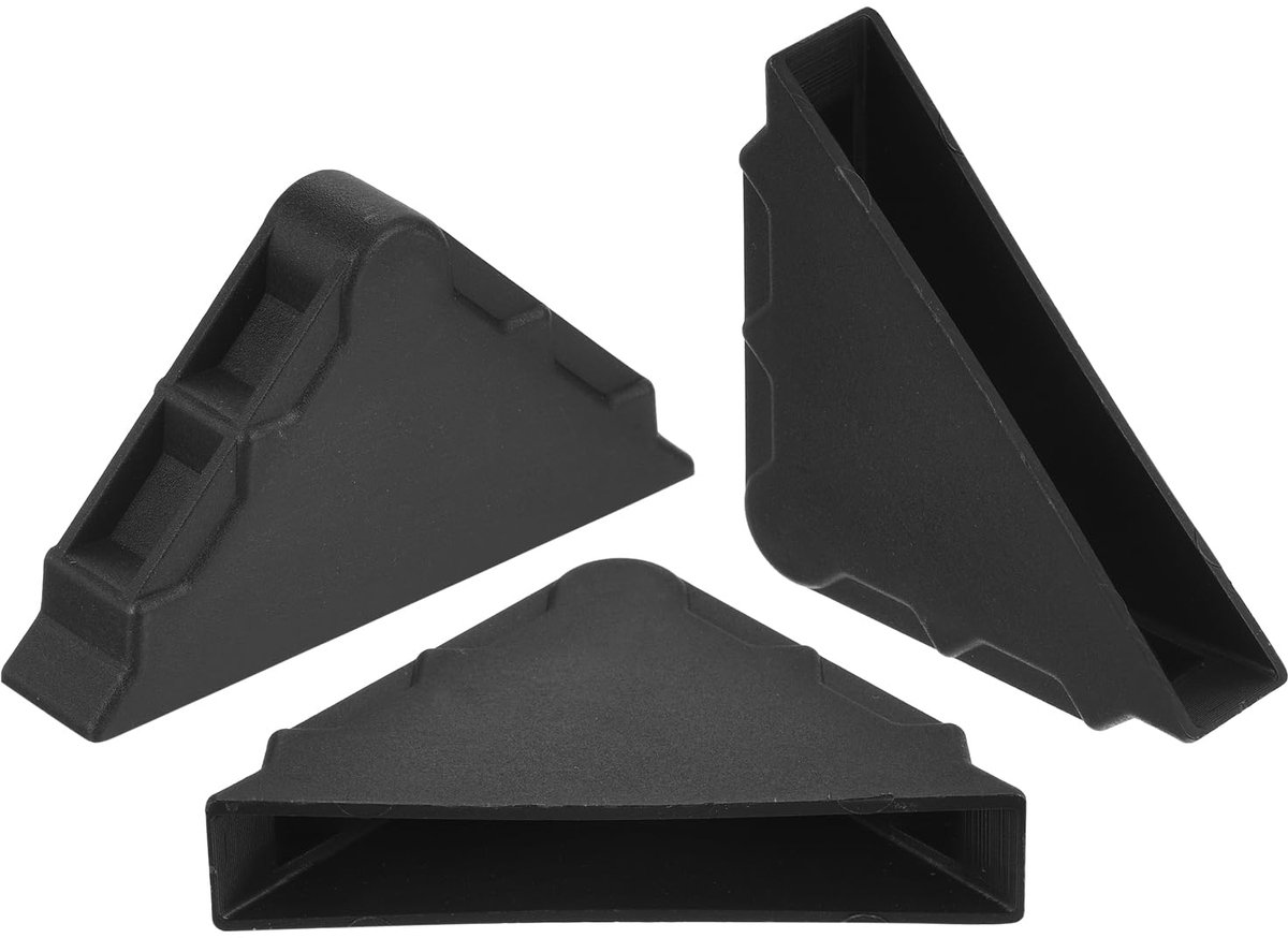 Dailygoods - 20 Stuks Plastic Hoekbeschermers - 10 x 65 mm voor Glas en Tegels, Zwart