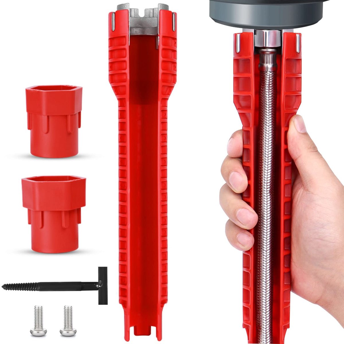 Dailygoods - Multifunctionele Installatietools voor Wastafels en Kranen - Inclusief Dubbelzijdige Moersleutel