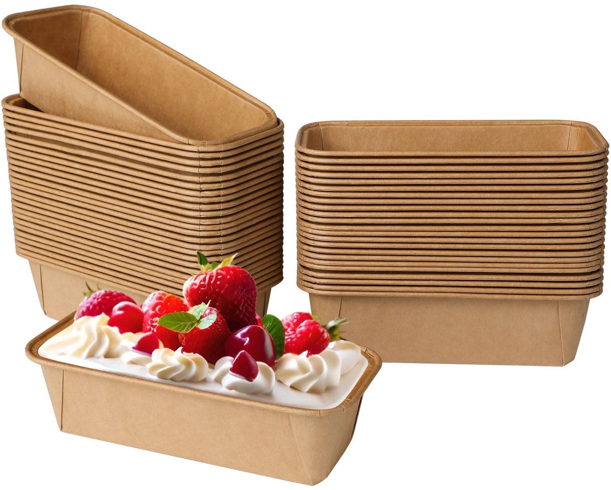 Dailygoods - 50 Stuks Papieren Bakvormen voor Taart - Ideaal voor Muffins en Pudding