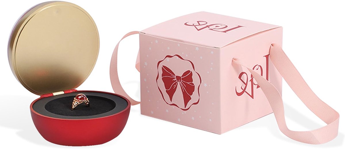 Dailygoods - Sieradenbox met Rozen voor Vrouwen - Luxe Ringdoos met Cadeauverpakking