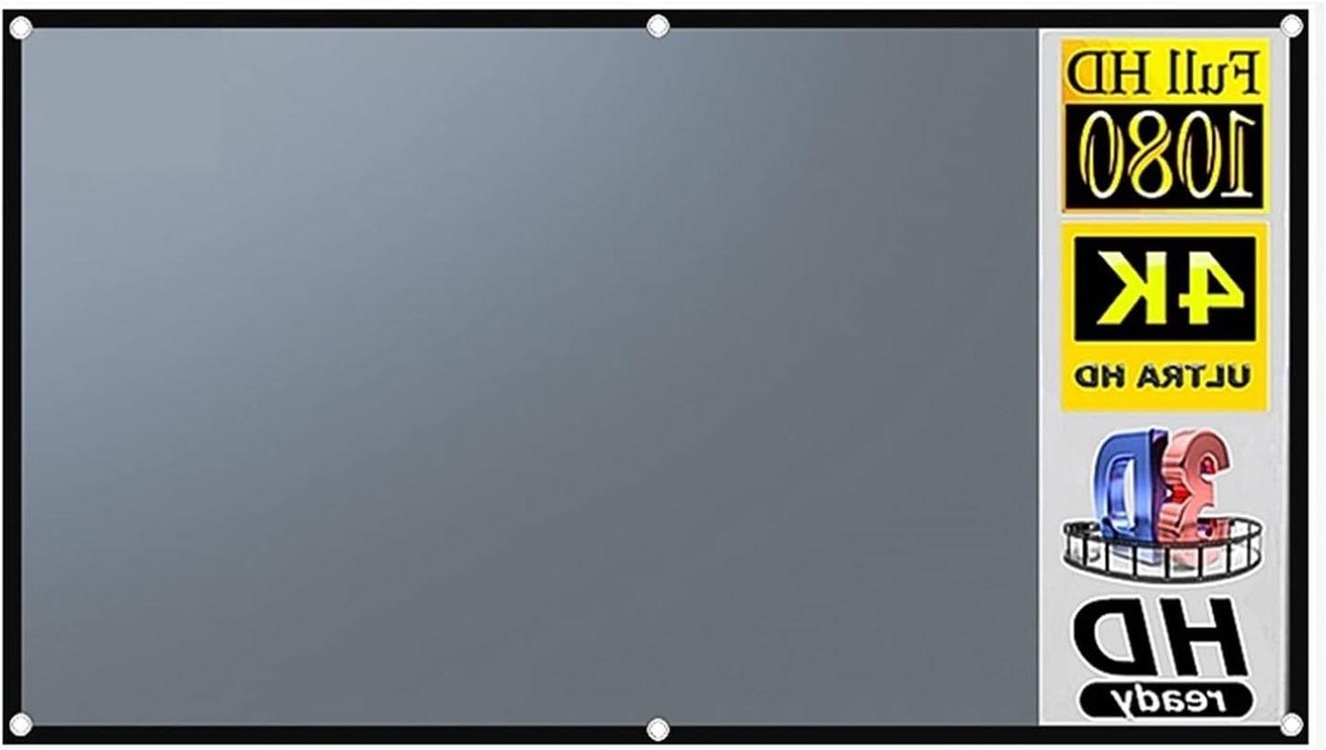 Projectiescherm - Beamer scherm - Thuisbioscoop creëren - Anti-licht coating - 120 inch - Grijs