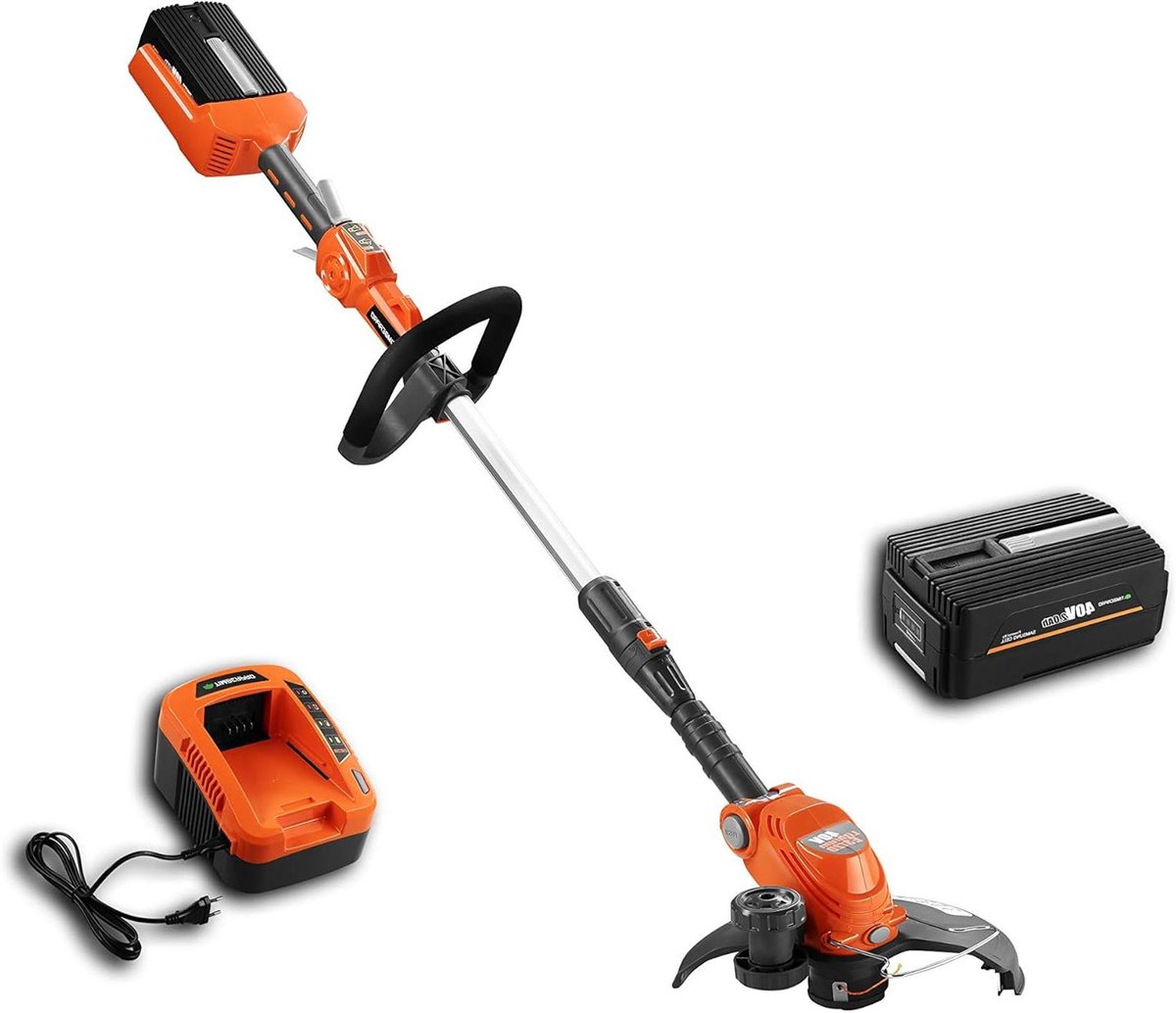 Bosmaaier Grastrimmer - Accu Trimmer - Gazon Onderhoud - 40 Volt Systeem - 1 Batterij 2 Ah - Oranje