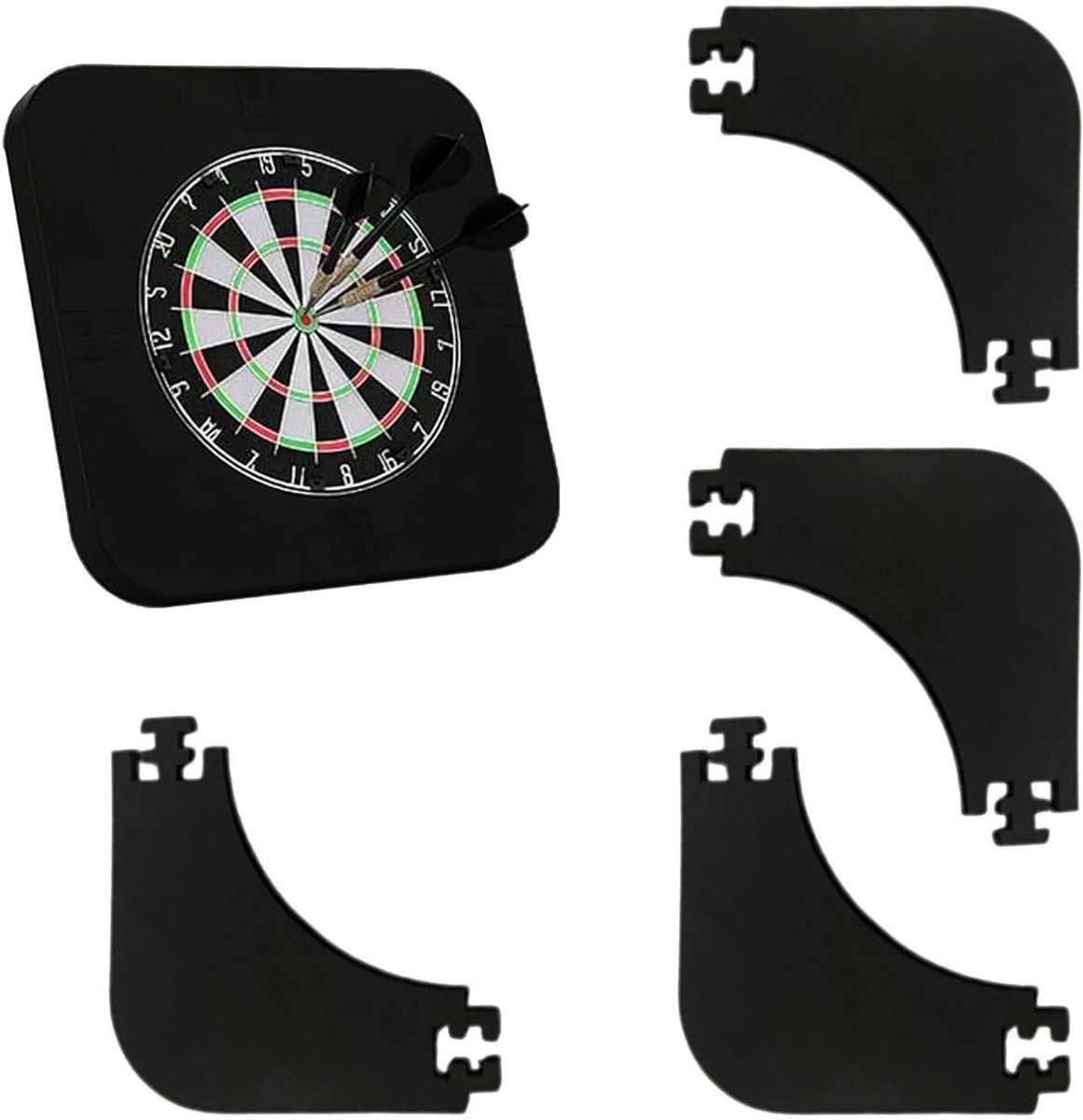 Dartbord Muurbescherming - Dartbord Rand - Muren Beschermen - Geluiddempend Materiaal - 45 cm Binnendiameter - Zwart