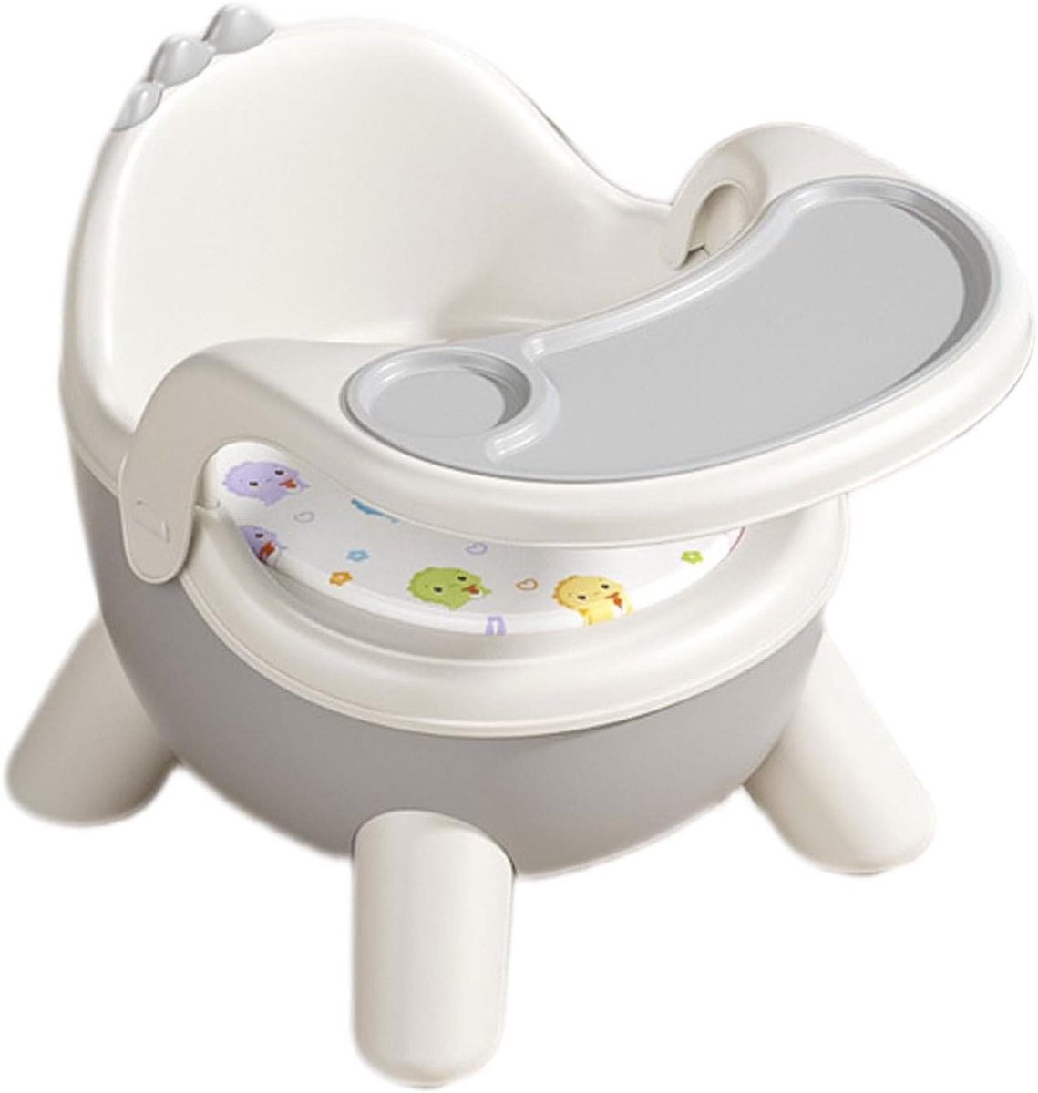 Baby Eetstoel - Kinderstoel Peuterstoel - Veilig Eten - Met Geluidseffecten - 345 cm - Grijs