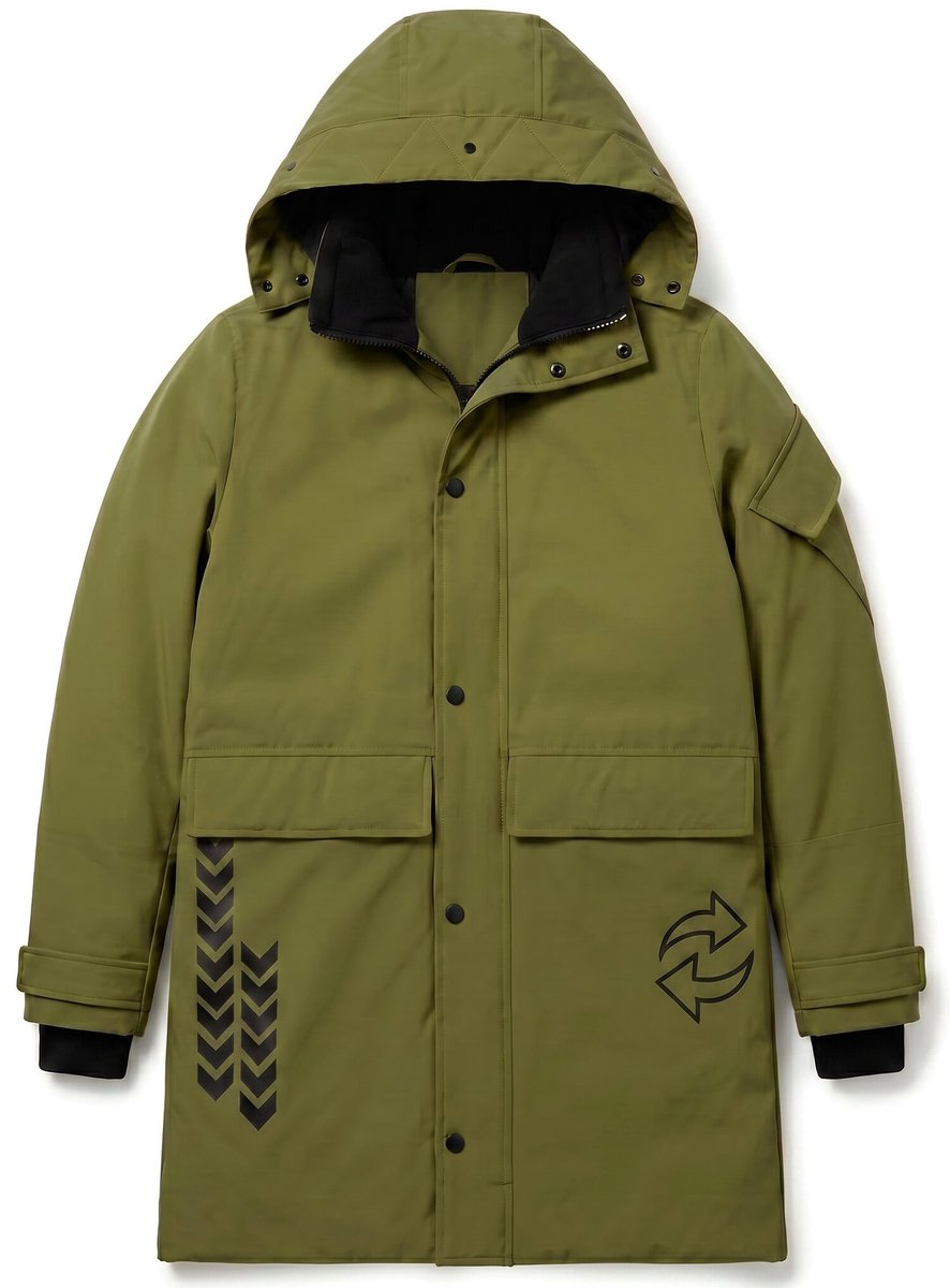 Lange Jas Heren - Winterjas Heren - LF9803 - Groen - Maat XL