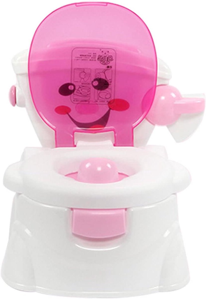 Baby Potjestrainer - Kinderpotje Zindelijkheid - Baby Zindelijk Maken - Ingebouwde Papierhouder - 36 x 42 x 30 cm - Roze