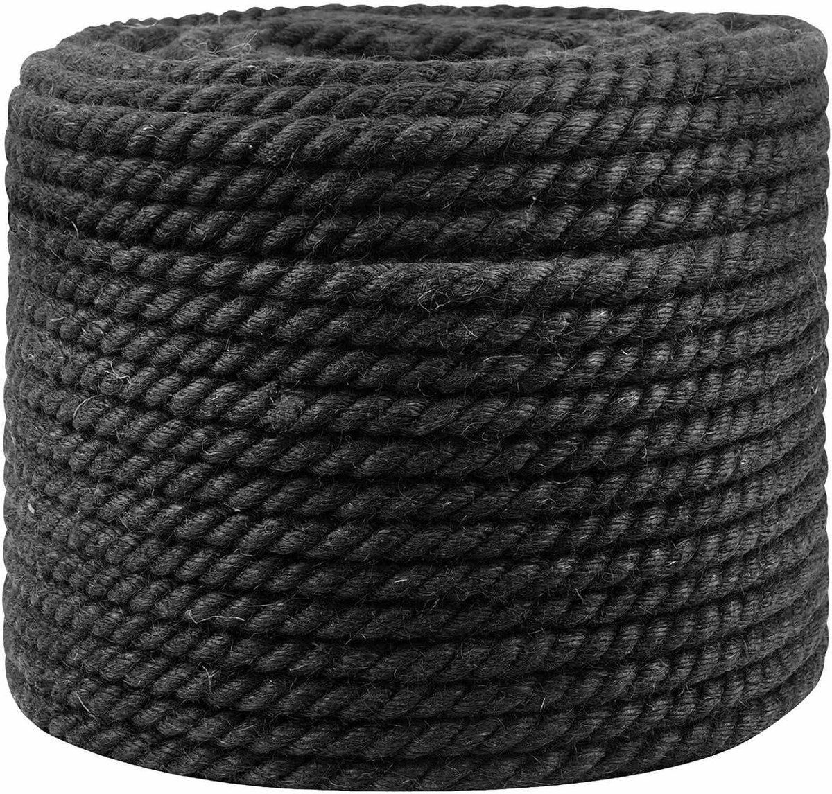 Jute Touw - Natuurlijk touw Tuintouw - Decoreren en knutselen - 100% Tossa jute - 10 cm diameter - Zwart