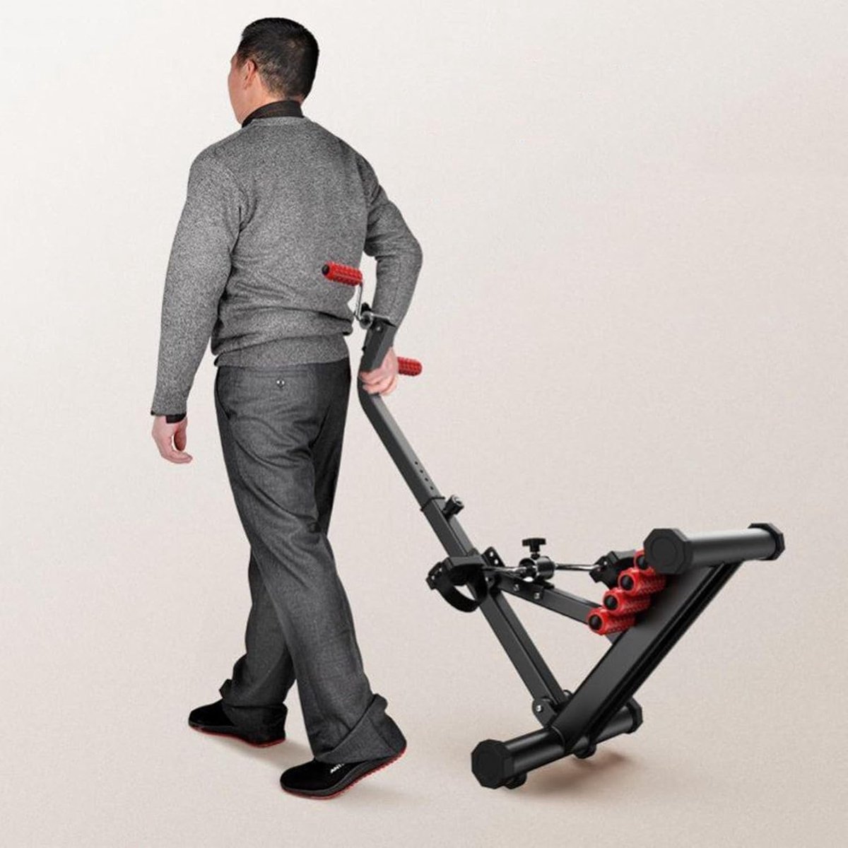 Fietspedaaltrainer - Mini-hometrainer Pedaal - Fitness Revalidatie - LCD Monitor - 84-99 cm Verstelbaar - Zwart Rood