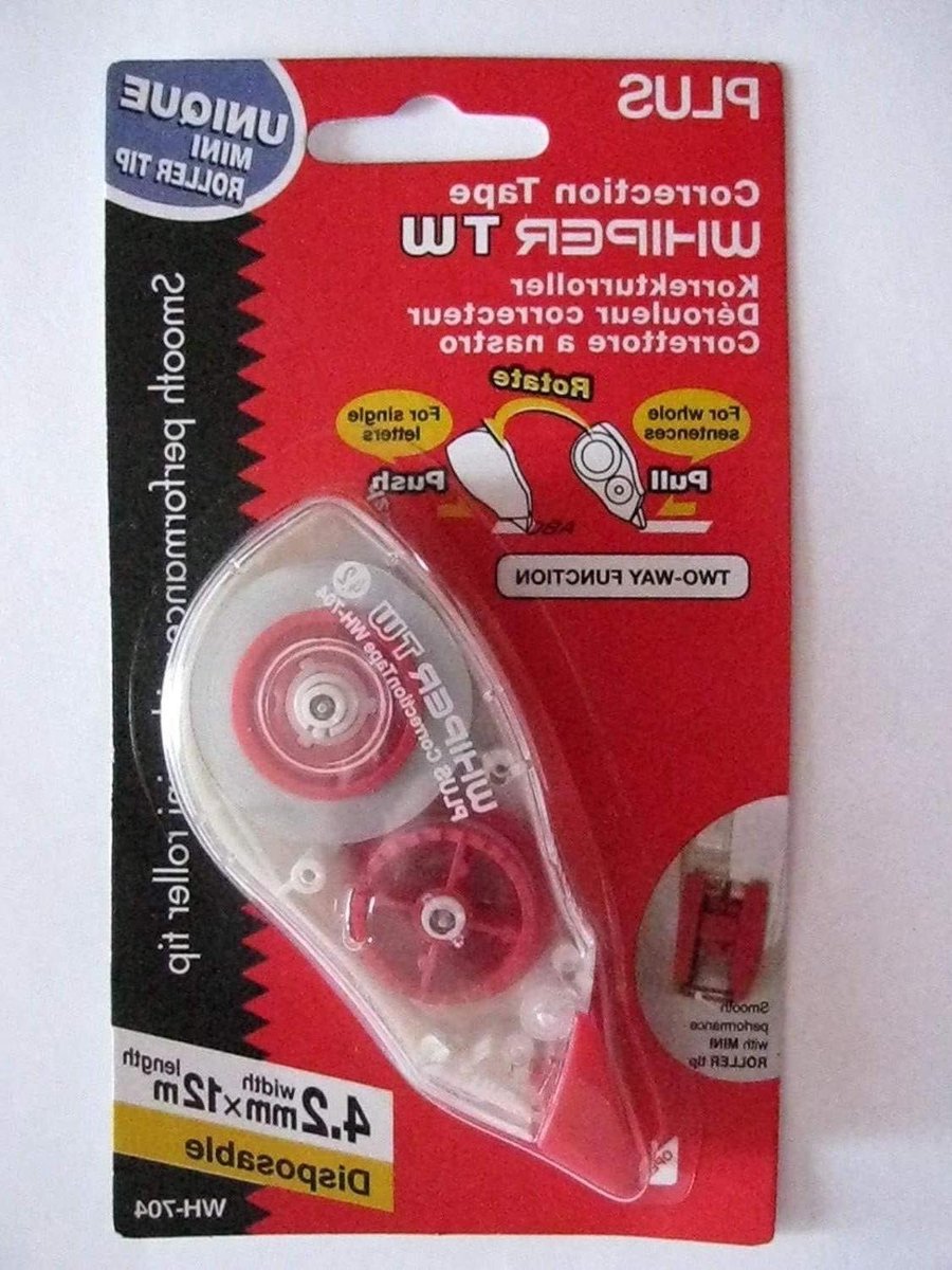 Correctieroller - Correctietape - Fouten Corrigeren - Dubbele Rol - 12 m x 42 mm - Rood
