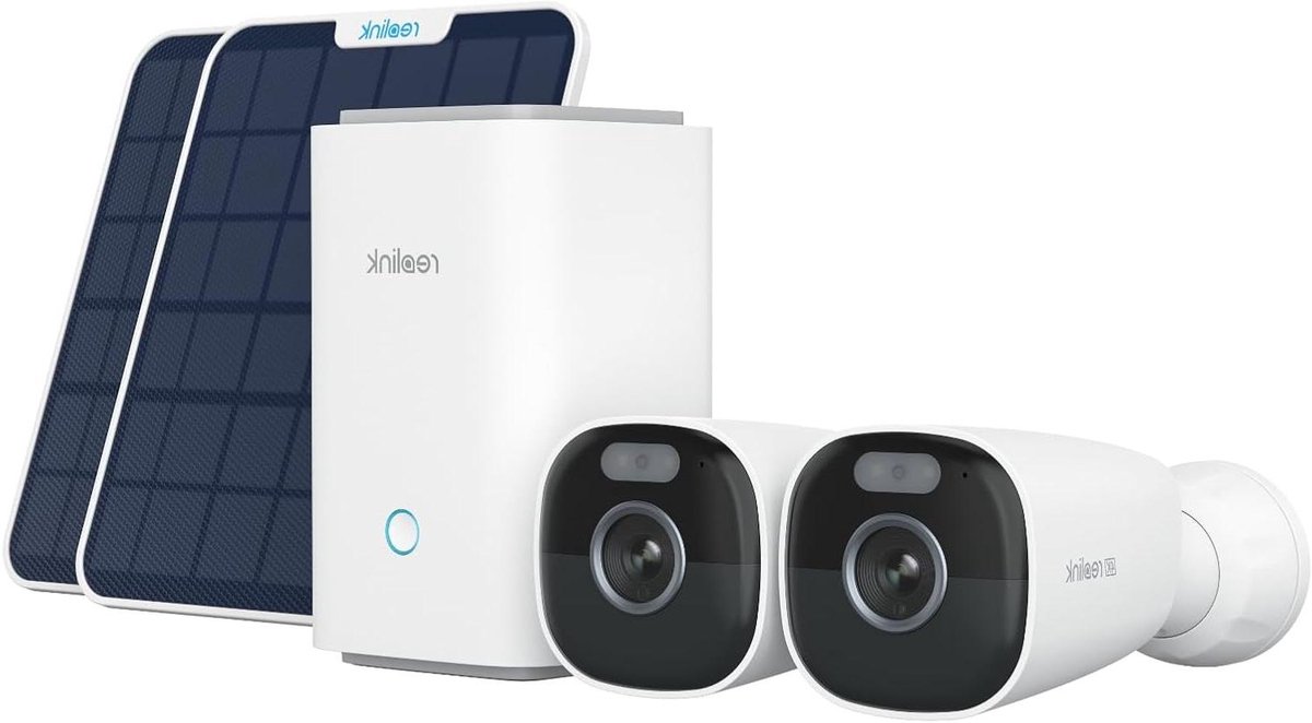 Beveiligingscamera Set - Buitencamera Kit - Huis Beveiligen - 4K Kleuren Nachtzicht - 2x Camera - Wit
