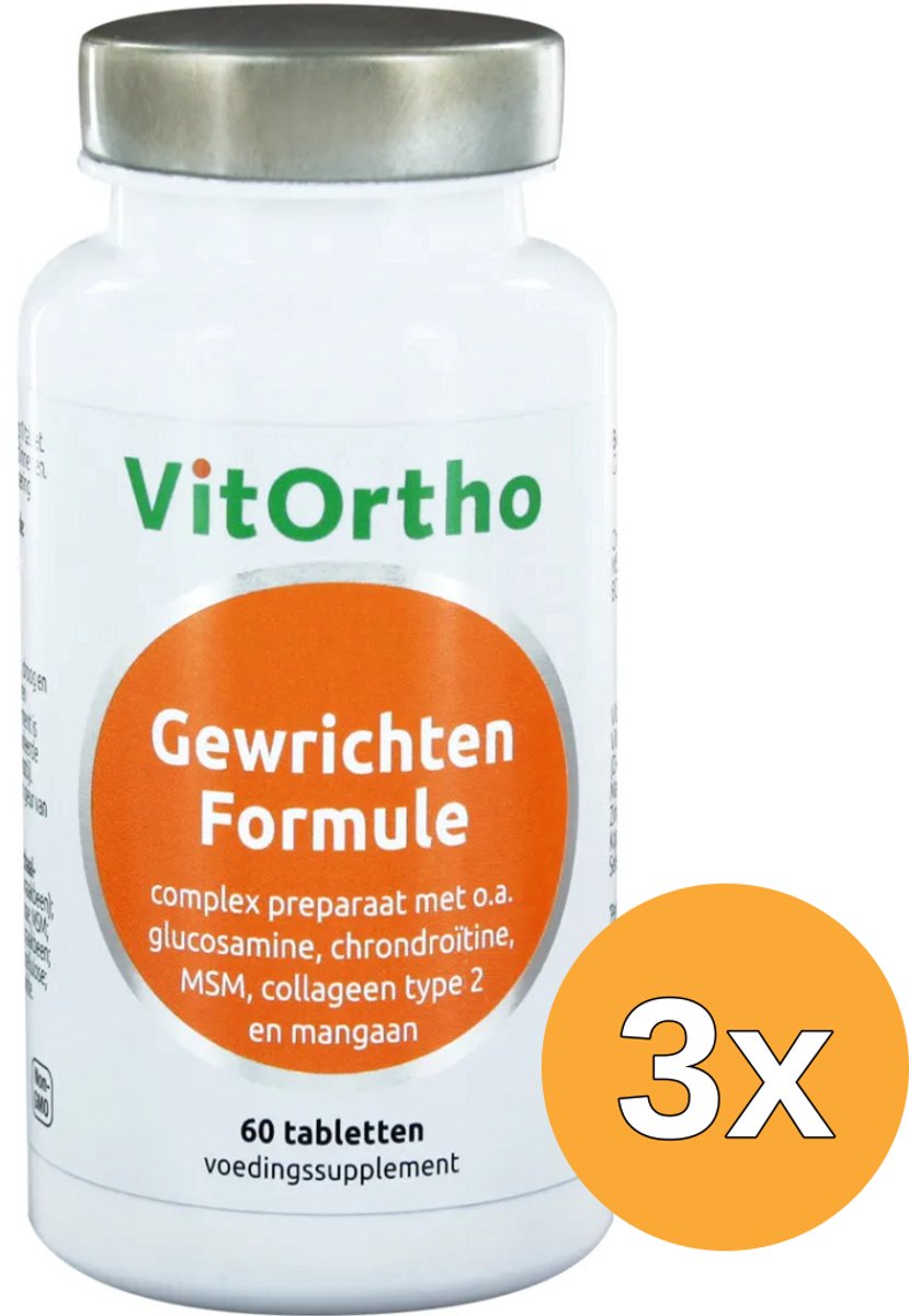 3x VitOrtho FlexForm vh gewrichten formule (60 tabletten)