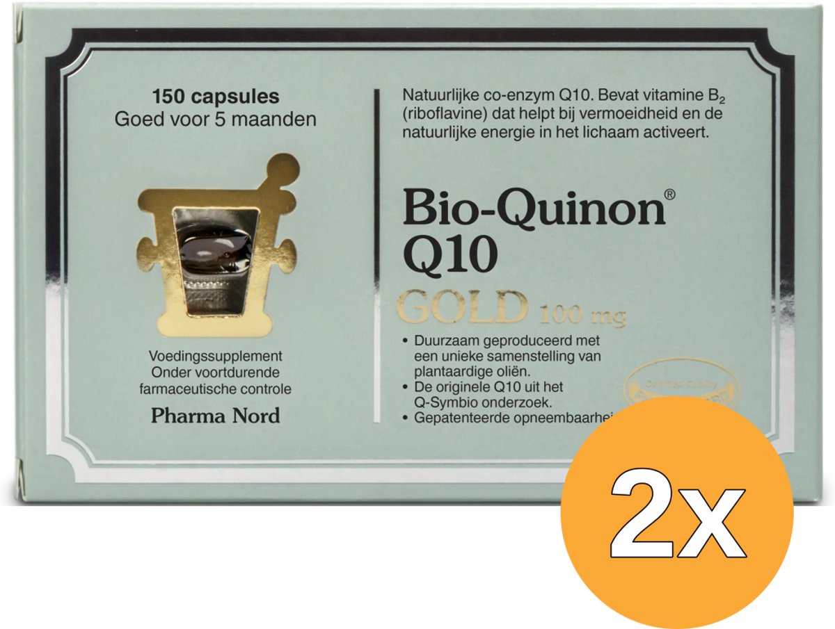 2x Pharma Nord Bio Quinon Q10 Gold 100mg (150 capsules)