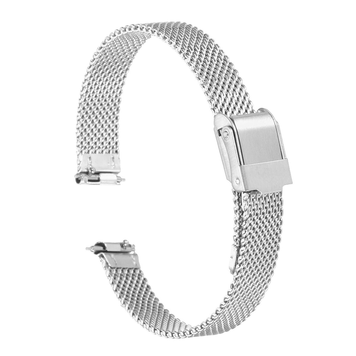 Dailygoods - QUARKZMAN 316L Horlogeband 10mm - Verstelbare Metalen Armband voor Mannen en Vrouwen