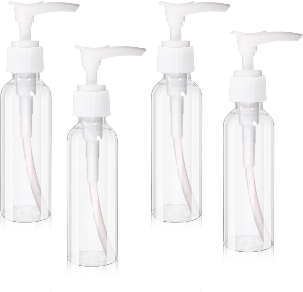 Dailygoods - Airless Pomp Dispenser Set van 4 - 100 ml Transparante Flessen voor Cosmetica