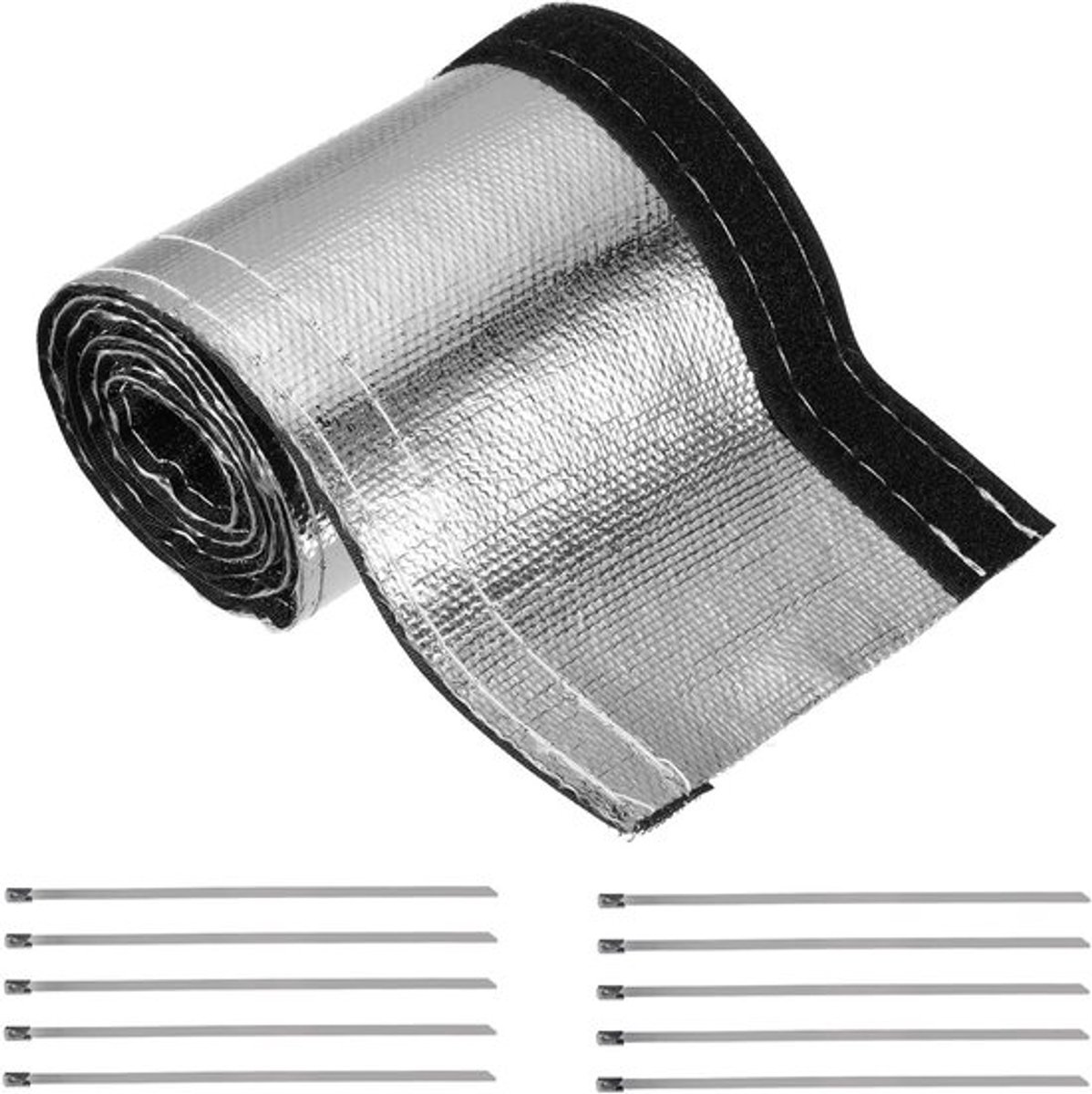Aluminium huls 100 cm - Thermische coating - Warme kabelmof - Bescherming - RVS kabelbinders